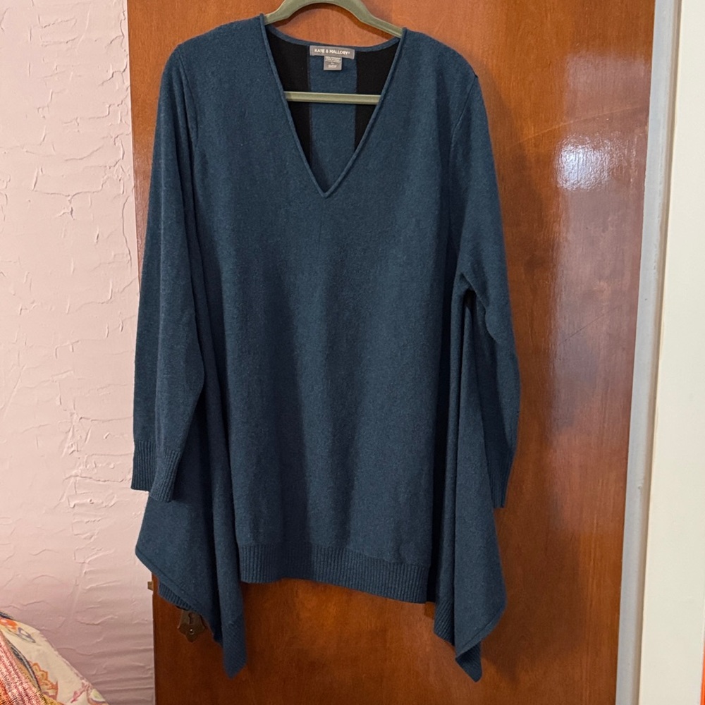 Gorgeous, Unique Kate & Mallory 100% Cashmere Tunic, size 3X